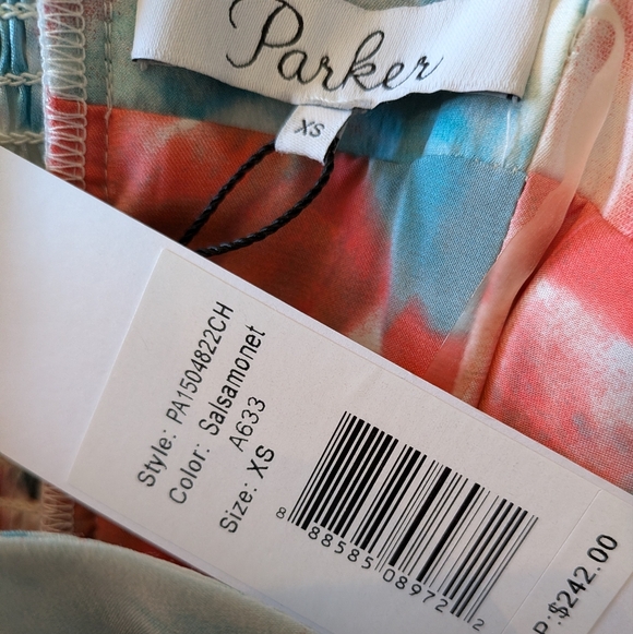 Parker Strapless Floral Silk Mini Dress Salsamonet Size XS NWT Prom Homecoming - Picture 14 of 15